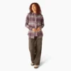 Chemise à manches longues en flanelle à carreaux pour femme Chemise à manches longues en flanelle à carreaux pour femme