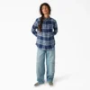 Chemise à manches longues en flanelle à carreaux pour femme Chemise à manches longues en flanelle à carreaux pour femme