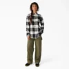 Chemise à manches longues en flanelle à carreaux pour femme Chemise à manches longues en flanelle à carreaux pour femme