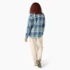 Chemise à manches longues en flanelle à carreaux pour femme Chemise à manches longues en flanelle à carreaux pour femme