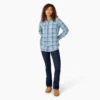 Chemise à manches longues en flanelle à carreaux pour femme Chemise à manches longues en flanelle à carreaux pour femme