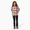 Chemise à manches longues en flanelle à carreaux pour femme Chemise à manches longues en flanelle à carreaux pour femme