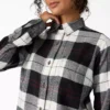 Chemise à manches longues en flanelle à carreaux pour femme Chemise à manches longues en flanelle à carreaux pour femme