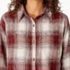 Chemise à manches longues en flanelle à carreaux pour femme Chemise à manches longues en flanelle à carreaux pour femme