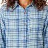 Chemise à manches longues en flanelle à carreaux pour femme Chemise à manches longues en flanelle à carreaux pour femme