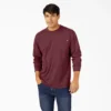 Chemise à manches longues et poche, en jersey épais chiné Chemise à manches longues et poche, en jersey épais chiné