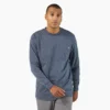 Chemise à manches longues et poche, en jersey épais chiné Chemise à manches longues et poche, en jersey épais chiné