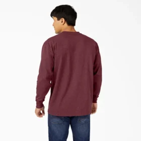 Chemise à manches longues et poche, en jersey épais chiné