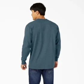 Chemise à manches longues et poche, en jersey épais chiné