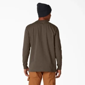Chemise à manches longues et poche, en jersey épais chiné