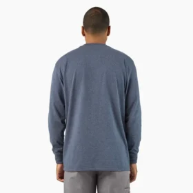 Chemise à manches longues et poche, en jersey épais chiné