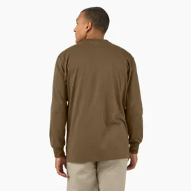 Chemise à manches longues et poche, en jersey épais chiné