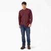 Chemise à manches longues et poche, en jersey épais chiné Chemise à manches longues et poche, en jersey épais chiné
