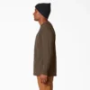 Chemise à manches longues et poche, en jersey épais chiné Chemise à manches longues et poche, en jersey épais chiné
