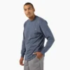 Chemise à manches longues et poche, en jersey épais chiné Chemise à manches longues et poche, en jersey épais chiné