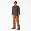 Chemise à manches longues et poche, en jersey épais chiné Chemise à manches longues et poche, en jersey épais chiné