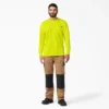 Chemise à manches longues et poche, en jersey épais fluo