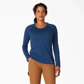 Chemise à manches longues rafraîchissante avec poche pour femme