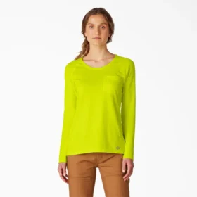 Chemise à manches longues rafraîchissante avec poche pour femme