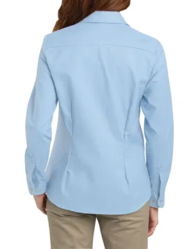 Chemise Oxford extensible à manches longues pour femme