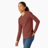 Chemise thermique à manches longues pour femme