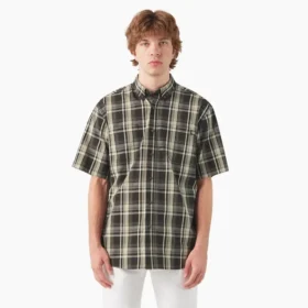 Chemise tissée à manches courtes