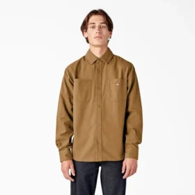 Chemise utilitaire à manches longues en toile de coton
