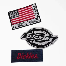 Écussons thermocollants avec logo et drapeau Dickies, lot de 3
