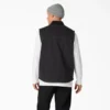 Gilet en toile de coton délavée à poils longs doublé de polaire Gilet en toile de coton délavée à poils longs doublé de polaire