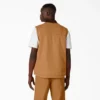 Gilet en toile de coton délavée à poils longs doublé de polaire