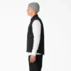 Gilet en toile de coton délavée à poils longs doublé de polaire Gilet en toile de coton délavée à poils longs doublé de polaire
