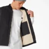 Gilet en toile de coton délavée à poils longs doublé de polaire Gilet en toile de coton délavée à poils longs doublé de polaire