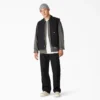 Gilet en toile de coton délavée à poils longs doublé de polaire Gilet en toile de coton délavée à poils longs doublé de polaire