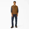 Gilet en toile de coton doublé de polaire à poils longs Gilet en toile de coton doublé de polaire à poils longs