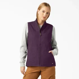 Gilet en toile de coton doublé polaire pour femme Gilet en toile de coton doublé polaire pour femme