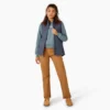 Gilet en toile de coton doublé polaire pour femme Gilet en toile de coton doublé polaire pour femme