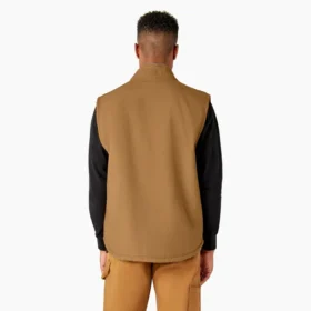 Gilet en toile de coton épaisse doublé polaire