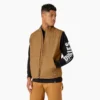 Gilet en toile de coton épaisse doublé polaire