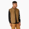 Gilet en toile de coton épaisse doublé polaire