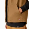 Gilet en toile de coton épaisse doublé polaire
