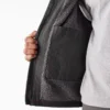 Gilet en toile de coton épaisse doublé polaire
