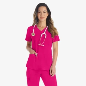 Haut médical à col en V Eds Essentials pour femme