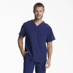 Haut médical à col en V pour homme Eds Essentials, à rentrer dans le pantalon