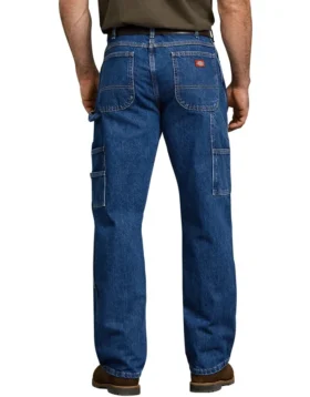 Jean de charpentier en denim à coupe décontractée et Double Knee aux genoux