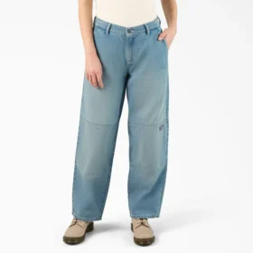 Jeans ample pour femme avec Double Knee