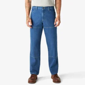 Jeans à coupe décontractée et genoux renforcés Double Knee