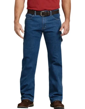 Jeans de travail en denim à coupe décontractée et jambes droites