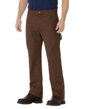 Jeans Double Knee en toile de coton, coupe droite décontractée et genoux renforcés