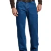 Jeans en denim de charpentier à coupe ample