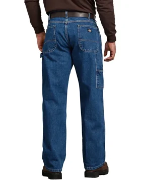 Jeans en denim de charpentier à coupe ample